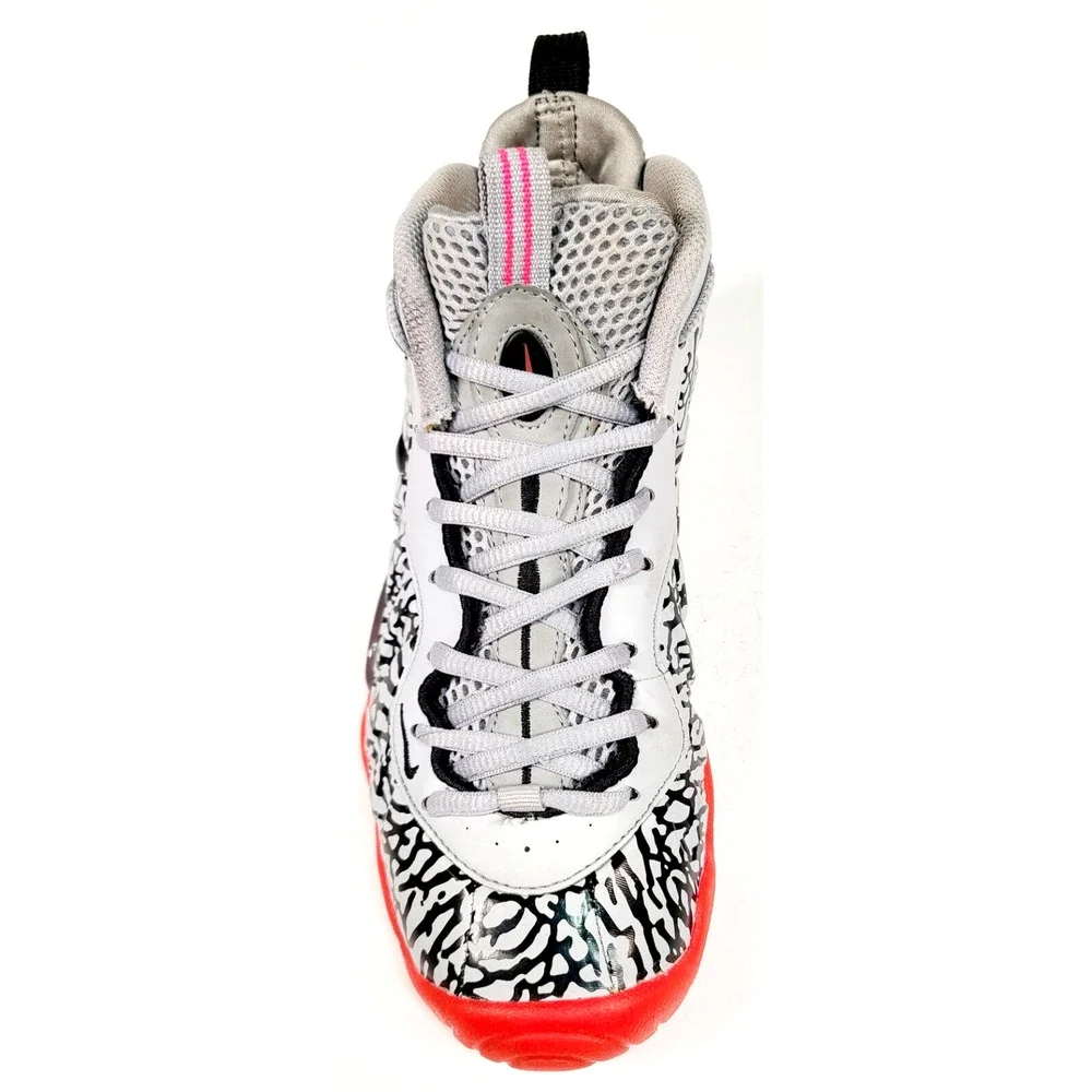 Nike Foamposite Pro GS Size (5Y) Pink Elephant Print Grey Black 644792-002